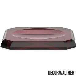 Decor Walther - Decor Walther Kristall Tepsi Sabunluk, Bordo (Tezgah Üzeri, Cam) - KRKS-RB