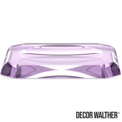 Decor Walther - Decor Walther Kristall Tepsi Sabunluk, Lila (Tezgah Üzeri, Cam) - KRKS-V
