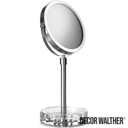 Decor Walther - Decor Walther Kristall Makyaj Aynası 1x/5x Büyüteçli, Krom/Şeffaf (Tezgah Üzeri, Cam) - KRKSA-CRC