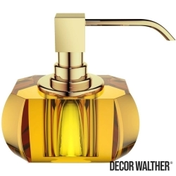 Decor Walther - Decor Walther Kristall Sıvı Sabunluk, Altın/Amber (Tezgah Üzeri, Cam) - KRSSP-OA