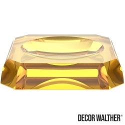 Decor Walther - Decor Walther Kristall Sabunluk, Amber (Tezgah Üzeri, Cam) - KRSTS-A