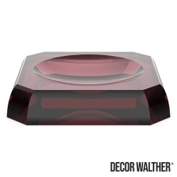 Decor Walther - Decor Walther Kristall Sabunluk, Bordo (Tezgah Üzeri, Cam) - KRSTS-RB
