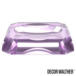 Decor Walther - Decor Walther Kristall Sabunluk, Lila (Tezgah Üzeri, Cam) - KRSTS-V