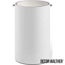 Decor Walther - Decor Walther Stone Sallanır Kapaklı Çöp Kovası, Beyaz/Corian/Krom - STONEBEMD-CR