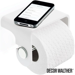 Decor Walther - Decor Walther Stone Etajerli Tuvalet Kağıtlığı, Beyaz/Corian/Krom - STONETPH4-CR