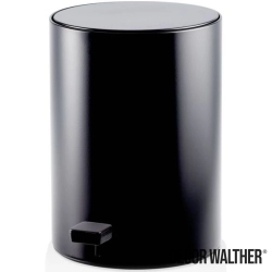 Decor Walther - Decor Walther Pedallı Çöp Kovası, Yavaş Kapanır, Mat Siyah (7 Litre) - TE50-N