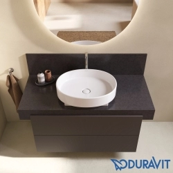 Duravit - Duravit Balcoon DuraShield HygieneGlaze Plus Oval Çanak Lavabo, 55 cm, Beyaz İpeksi Mat