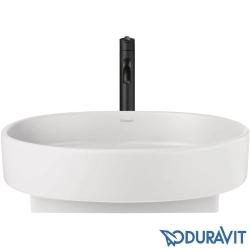 Duravit - Duravit Balcoon DuraShield HygieneGlaze Plus Oval Çanak Lavabo, 55 cm, Beyaz İpeksi Mat
