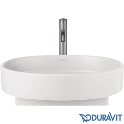 Duravit - Duravit Balcoon DuraShield HygieneGlaze Plus Oval Çanak Lavabo, 55 cm, Beyaz İpeksi Mat