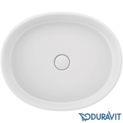 Duravit - Duravit Balcoon DuraShield HygieneGlaze Plus Oval Çanak Lavabo, 55 cm, Beyaz İpeksi Mat