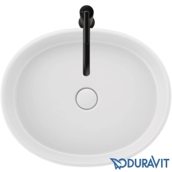 Duravit - Duravit Balcoon DuraShield HygieneGlaze Plus Oval Çanak Lavabo, 55 cm, Beyaz İpeksi Mat