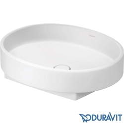 Duravit - Duravit Balcoon DuraShield HygieneGlaze Plus Oval Çanak Lavabo, 55 cm, Beyaz İpeksi Mat