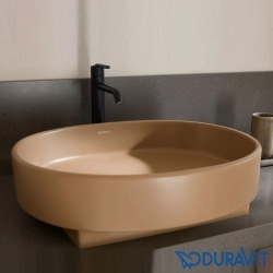 Duravit - Duravit Balcoon DuraShield Oval Çanak Lavabo, 55 cm, Kil Terra Mat