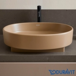 Duravit - Duravit Balcoon DuraShield Oval Çanak Lavabo, 55 cm, Kil Terra Mat