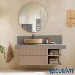 Duravit - Duravit Balcoon DuraShield Oval Çanak Lavabo, 55 cm, Kil Terra Mat