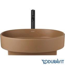 Duravit - Duravit Balcoon DuraShield Oval Çanak Lavabo, 55 cm, Kil Terra Mat