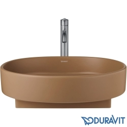 Duravit - Duravit Balcoon DuraShield Oval Çanak Lavabo, 55 cm, Kil Terra Mat
