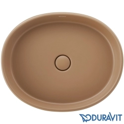 Duravit - Duravit Balcoon DuraShield Oval Çanak Lavabo, 55 cm, Kil Terra Mat