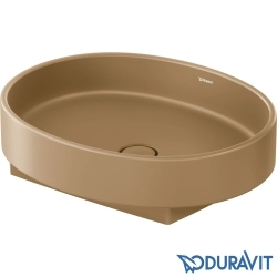 Duravit - Duravit Balcoon DuraShield Oval Çanak Lavabo, 55 cm, Kil Terra Mat