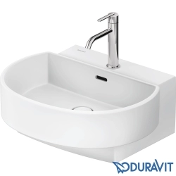 Duravit - Duravit Balcoon DuraShield HygieneGlaze Plus D-Shaped Çanak Lavabo, 55 cm, Beyaz İpeksi Mat