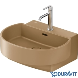 Duravit - Duravit Balcoon DuraShield D-Shaped Çanak Lavabo, 55 cm, Kil Terra Mat