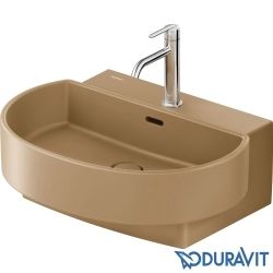 Duravit - Duravit Balcoon DuraShield D-Shaped Çanak Lavabo, 60 cm, Kil Terra Mat