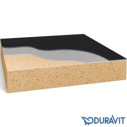 Duravit - Duravit Sustano 80x80 Kare Sıfır Zemin Duş Teknesi, Mat Koyu Gri (Kesilebilir)