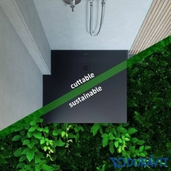 Duravit - Duravit Sustano 80x80 Kare Sıfır Zemin Duş Teknesi, Mat Koyu Gri (Kesilebilir)