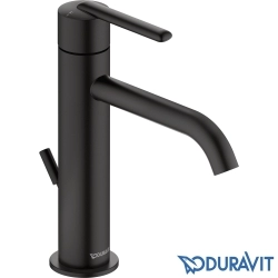 Duravit - Duravit Balcoon Lavabo Bataryası, Sifon Kumandalı, Mat Siyah (M-Boy)