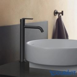 Duravit - Duravit Balcoon Tezgah Üstü Lavabo Bataryası, Mat Siyah (XL Boy)