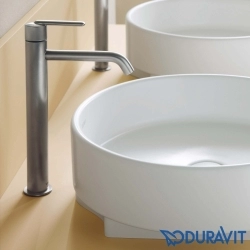Duravit - Duravit Balcoon Tezgah Üstü Lavabo Bataryası, Paslanmaz Çelik (XL Boy)