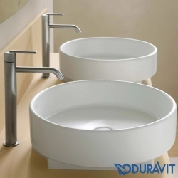 Duravit - Duravit Balcoon Tezgah Üstü Lavabo Bataryası, Paslanmaz Çelik (XL Boy)