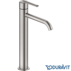 Duravit - Duravit Balcoon Tezgah Üstü Lavabo Bataryası, Paslanmaz Çelik (XL Boy)