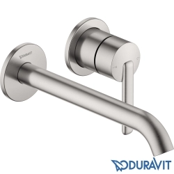 Duravit - Duravit Balcoon 2 Delikli Duvardan Ankastre Lavabo Bataryası, Paslanmaz Çelik (Sıva Üstü Grubu)