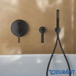 Duravit - Duravit Balcoon Ankastre Banyo Bataryası, 2 Yollu, Mat Siyah (Sıva Üstü Grubu)