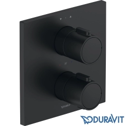 Duravit - Duravit TH Ankastre Termostatik Banyo Bataryası, 2 Yollu, Mat Siyah - TH4200007046