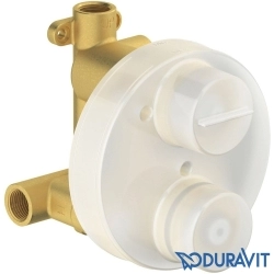 Duravit - Duravit TH Ankastre Termostatik Banyo Bataryası, Tepe ve El Duşu Seti, Fırçalı Bakır