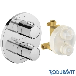 Duravit - Duravit TH Ankastre Termostatik Banyo Bataryası, Tepe ve El Duşu Seti