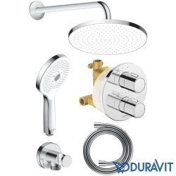 Duravit - Duravit TH Ankastre Termostatik Banyo Bataryası, Tepe ve El Duşu Seti
