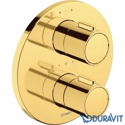 Duravit - Duravit TH Ankastre Termostatik Banyo Bataryası, Tepe ve El Duşu Seti, Altın