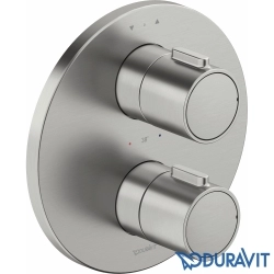 Duravit - Duravit TH Ankastre Termostatik Banyo Bataryası, Tepe ve El Duşu Seti, Paslanmaz Çelik