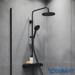 Duravit - Duravit TH 1050 Termostatik Duş Bataryalı Duş Sistemi, Mat Siyah