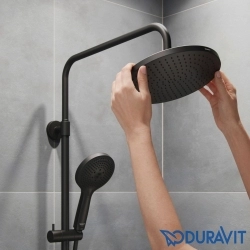 Duravit - Duravit TH 1050 Termostatik Duş Bataryalı Duş Sistemi, Mat Siyah