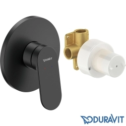 Duravit - Duravit Wave Ankastre Duş Bataryası, Mat Siyah
