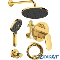 Duravit - Duravit Wave Ankastre Banyo Bataryası, Tepe ve El Duşu Seti, Altın