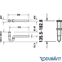 Duravit - Duravit Universal Lavabo Sifonu Alt Grubu (P Tipi)