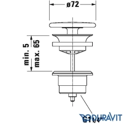 Duravit - Duravit Universal Seramik Tapa Takımı Süzgeç, Beyaz