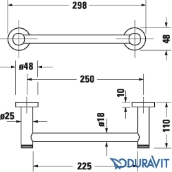 Duravit - Duravit D-Code Küvet Tutamağı, Mat Siyah