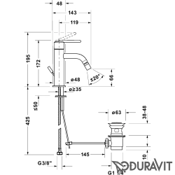 Duravit - Duravit Balcoon Bide Bataryası (Sifon Kumandalı)