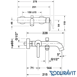 Duravit - Duravit Balcoon Banyo Bataryası